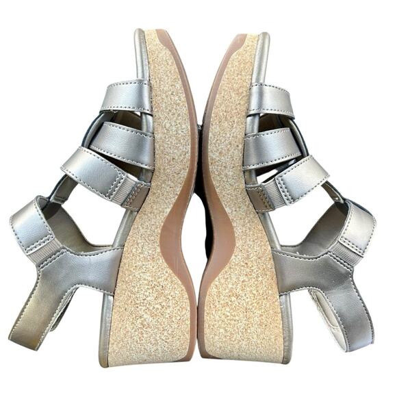 Clarks Chelseah peak wedge sandals in pewter 7.5 - Picture 5 of 9